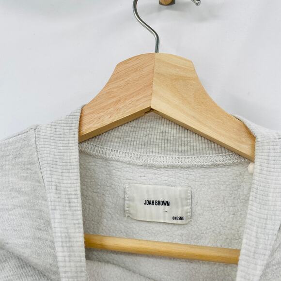 Joah Brown light heather grey crewneck sweatshirt - Picture 3 of 6